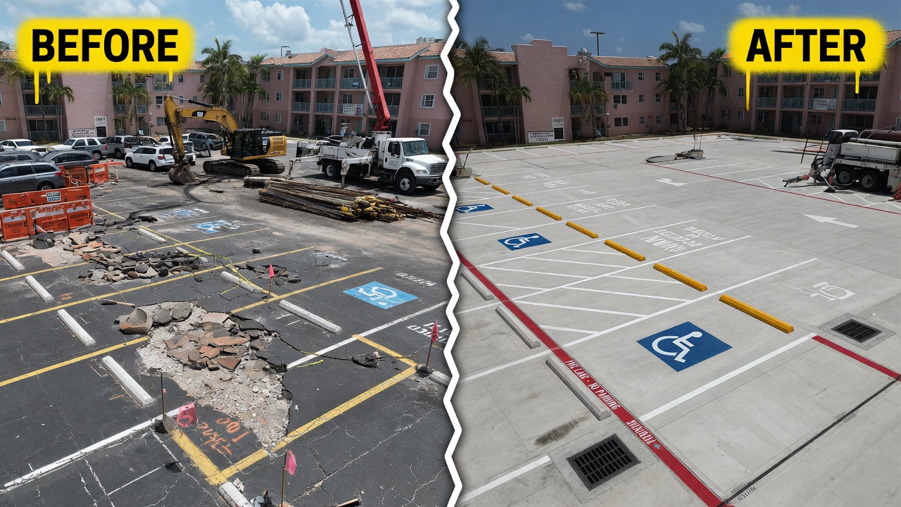 Commercial Paving project 5 by Nest Concrete in South Florida